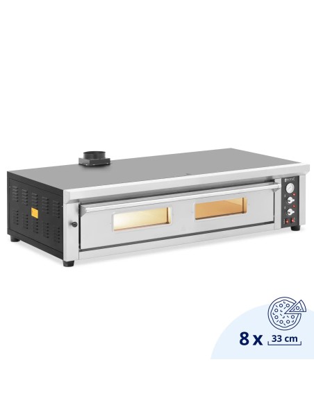 
Elektrinė picų krosnelė su šamotu 8 picoms, skersmuo 33cm 400V 8400W
