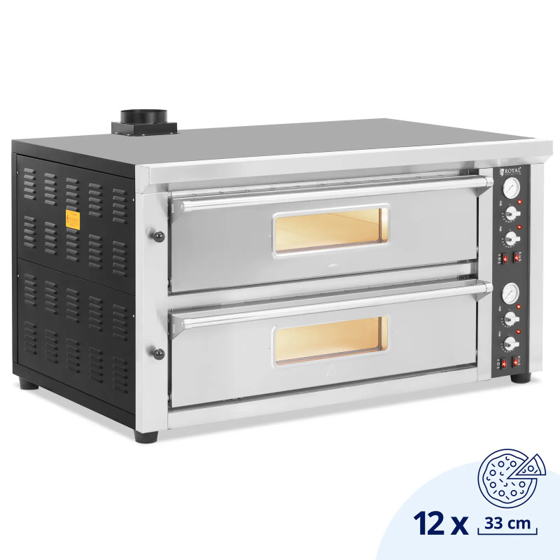 
Dviguba picos krosnelė su šamotu 12 picų, skersmuo 33cm 400V 13200W
