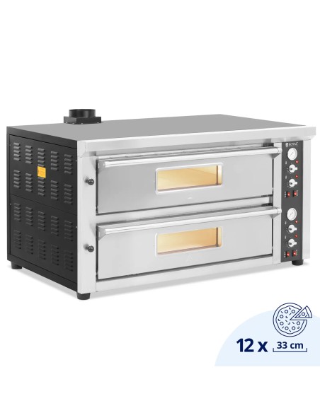 
Dviguba picos krosnelė su šamotu 12 picų, skersmuo 33cm 400V 13200W
