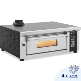 
Elektrinė picų krosnelė su šamotu 4 picoms skersmuo 33cm 230V 4200W
