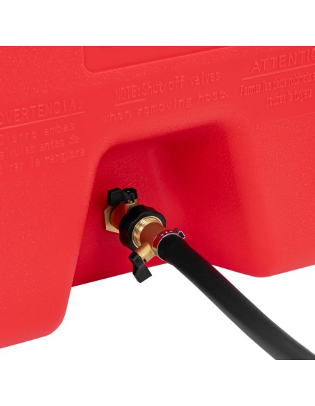 
Nešiojamas kuro bako kanistras su pylimu ant ratų 7,5 l/ min 53 l
