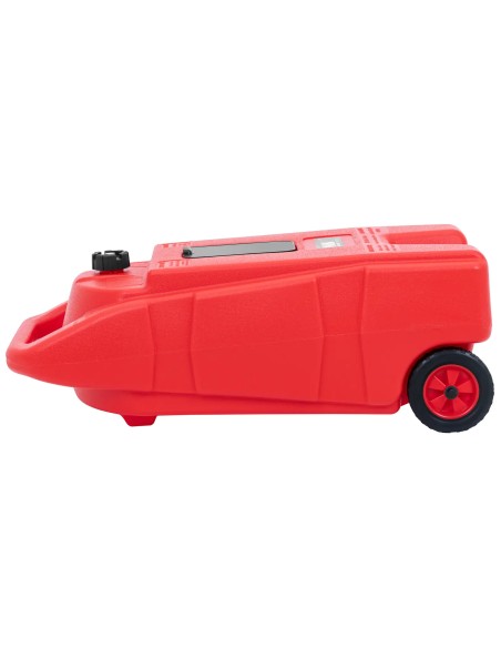 
Nešiojamas kuro bako kanistras su pylimu ant ratų 7,5 l/ min 53 l
