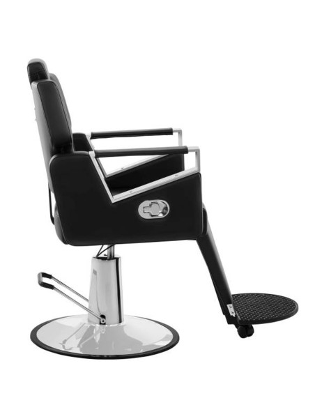 Profesionali kirpėjo kėdė su atrama kojoms TURIN Physa juoda