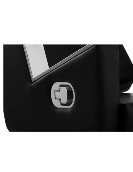 Profesionali kirpėjo kėdė su atrama kojoms TURIN Physa juoda