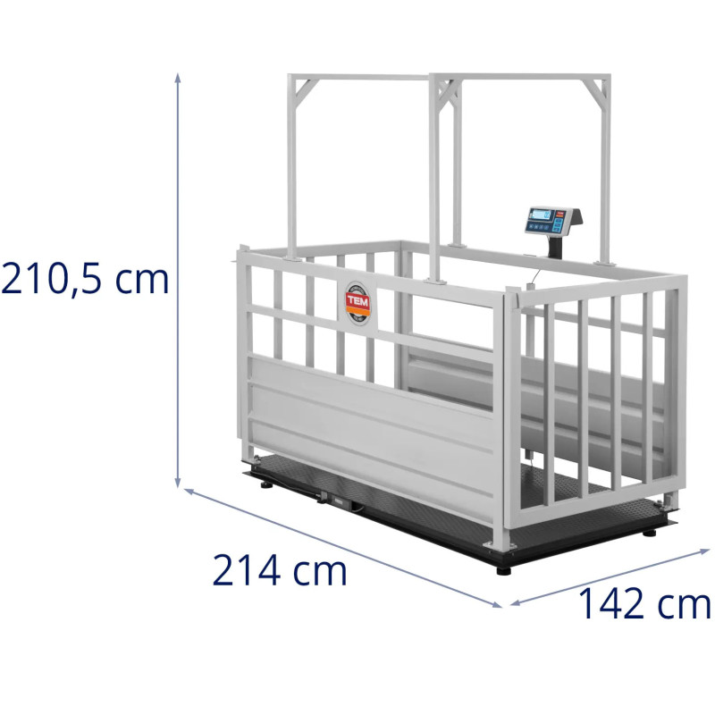 Gyvūnų narvelio svarstyklės kalibruotos LCD 1500 kg / 500 g