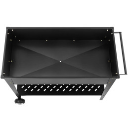 
Metalinis sodo gėlių vazono vežimėlis gėlėms ir žolelėms su lentyna 100 x 50 x 79 cm

