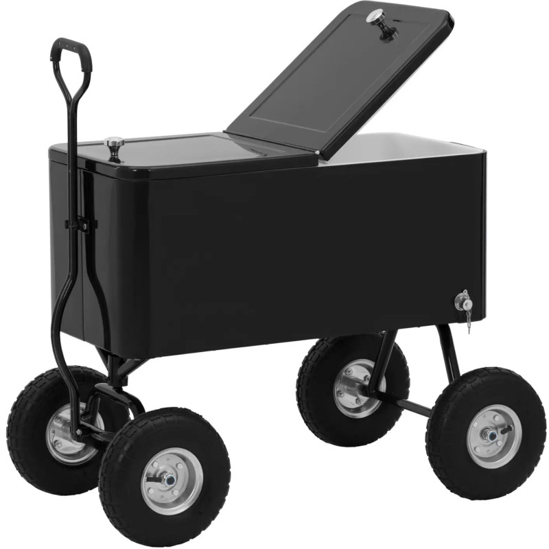 
Šaldomas vežimėlis šaldytuvas sodo baras lediniams gėrimams su atidarytuvu 76 l
