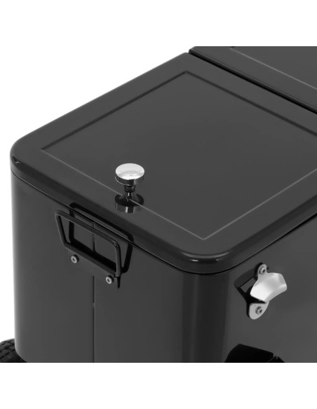 
Šaldomas vežimėlis šaldytuvas sodo baras lediniams gėrimams su atidarytuvu 76 l
