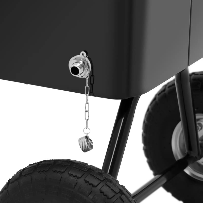 
Šaldomas vežimėlis šaldytuvas sodo baras lediniams gėrimams su atidarytuvu 76 l
