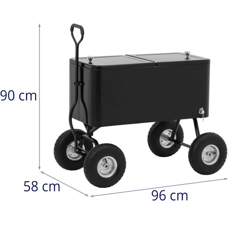 
Šaldomas vežimėlis šaldytuvas sodo baras lediniams gėrimams su atidarytuvu 76 l
