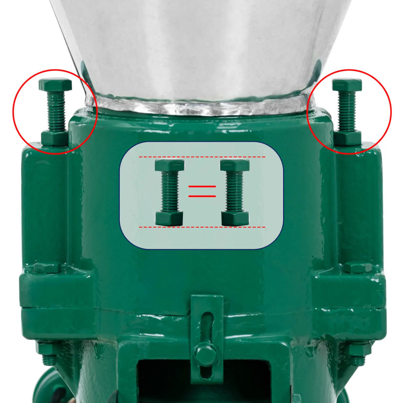 Granulių presas skirtas 120 mm skersmens 100 kg/ h 2200 W pjuvenų pašarų granulėms gaminti