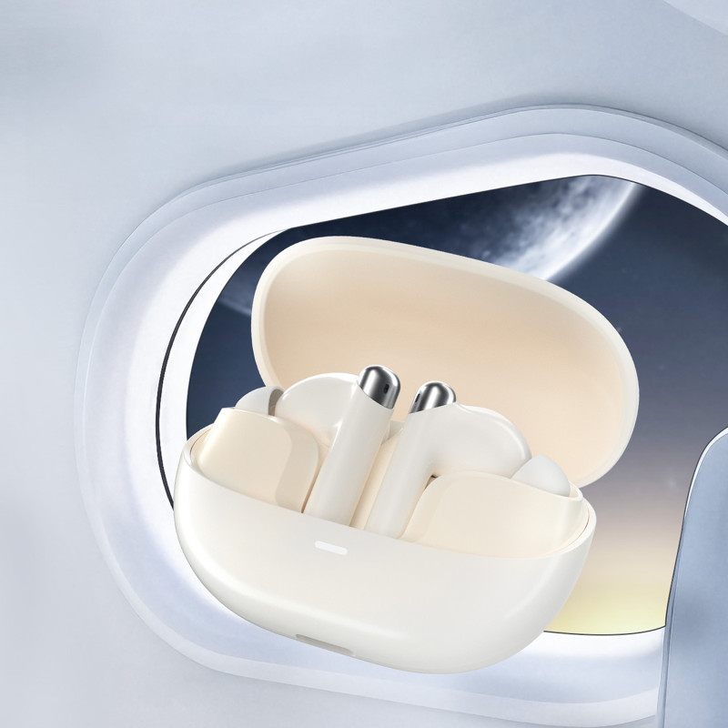 Soundfii R4 belaidės Bluetooth 5.3 ENC ausinės – baltos