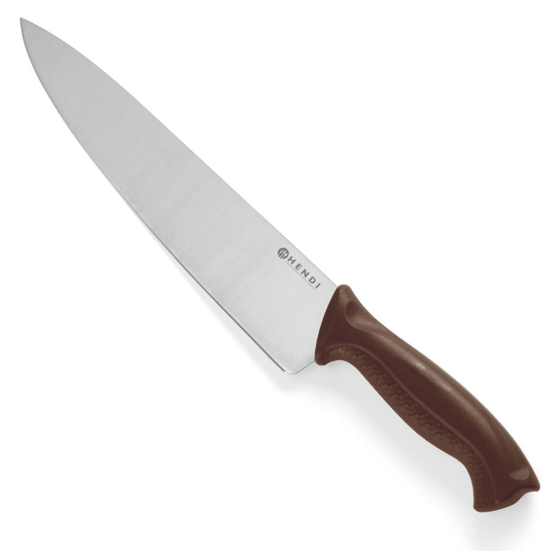 Virėjo peilis dešroms ir virtai mėsai HACCP 385mm - rudas - HENDI 842799