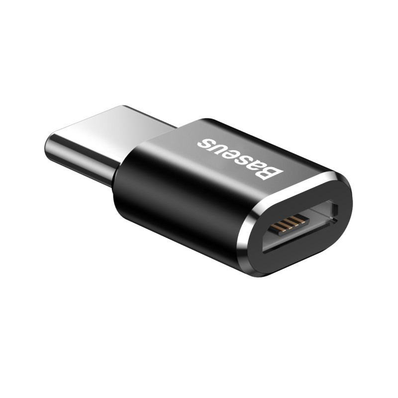 Adapteris Mini Micro USB į USB-C adapteris – juodas