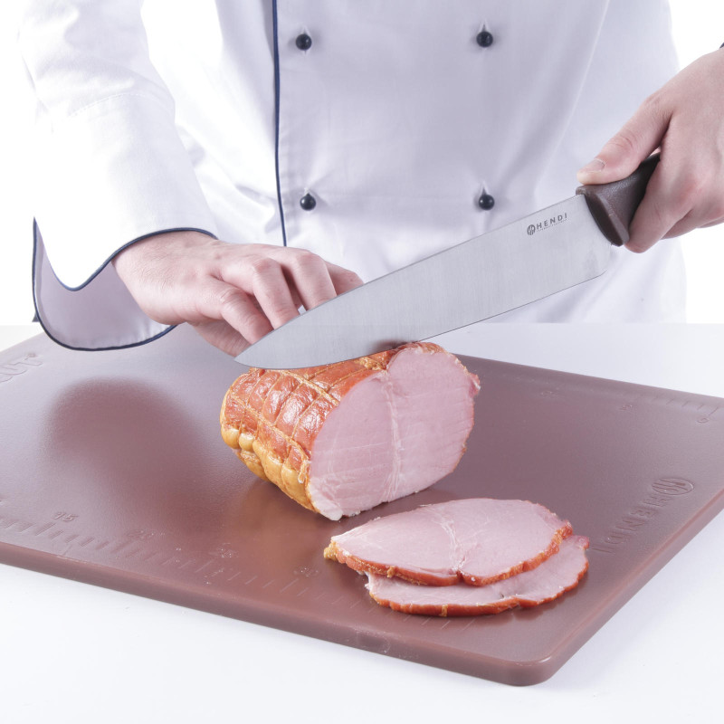 Virėjo peilis dešroms ir virtai mėsai HACCP 385mm - rudas - HENDI 842799