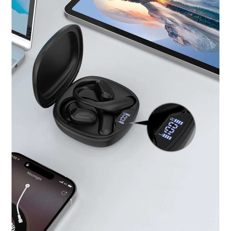 OWS Wireless TWS Bluetooth 5.3 In-Ear ausinės – juodos