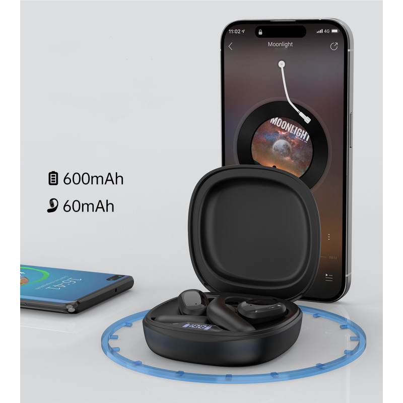 OWS Wireless TWS Bluetooth 5.3 In-Ear ausinės – juodos