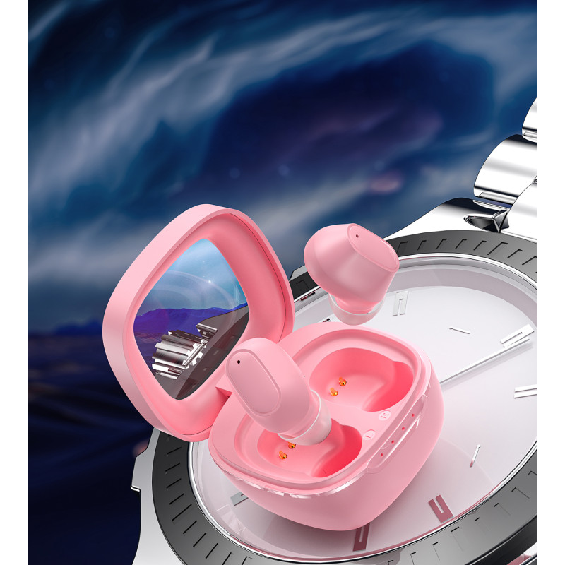 MEMS In-Ear Wireless TWS Bluetooth 5.3 ausinės – rožinės spalvos