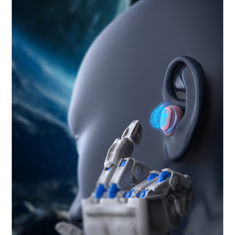 MEMS In-Ear Wireless TWS Bluetooth 5.3 ausinės – rožinės spalvos