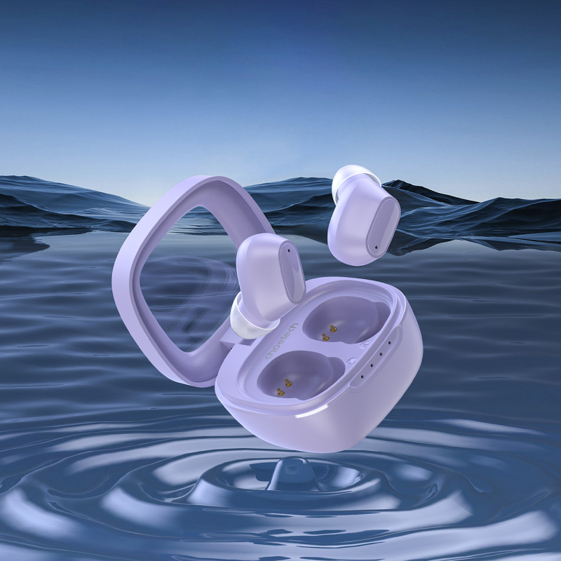 MEMS Wireless TWS Bluetooth 5.3 In-Ear ausinės – violetinė