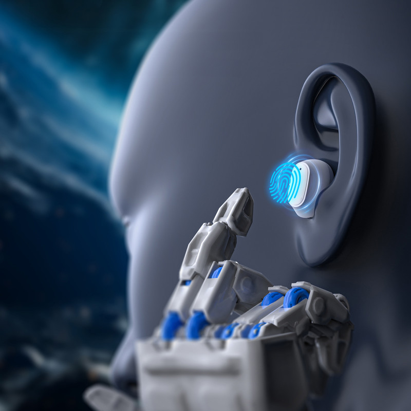MEMS Wireless TWS Bluetooth 5.3 In-Ear ausinės – baltos