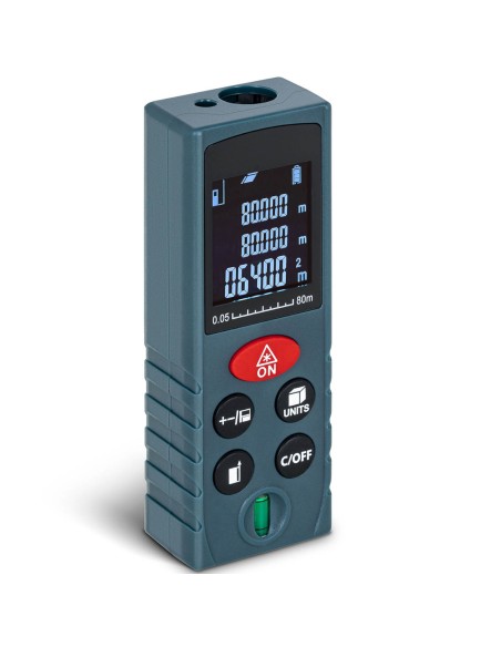 Lazerinis nuotolio ieškiklis su LCD ekranu 80 m / 2 mm Lazerinis nuotolio ieškiklis su LCD ekranu 80 m / 2 mm