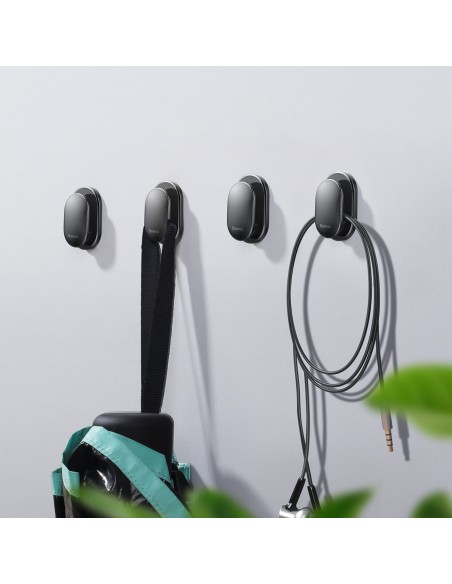 
Mažas Shell lipnus kabliukas automobiliui. namo. garažo RINKINYS 4 vnt. - juoda
