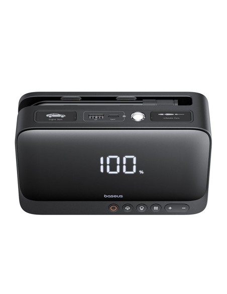 
4 viename starteris 600A su žibintuvėliu, 6000 mAh maitinimo blokas, Super Energy kompresorius - juodas
