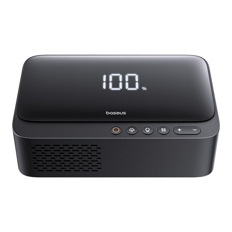 
4 viename starteris 600A su žibintuvėliu, 6000 mAh maitinimo blokas, Super Energy kompresorius - juodas
