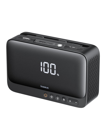 
4 viename starteris 600A su žibintuvėliu, 6000 mAh maitinimo blokas, Super Energy kompresorius - juodas
