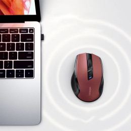 
Pelė optinė pelė belaidė USB 2.4GHz 4000 DPI – raudona
