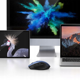
Pelė optinė pelė belaidė USB 2.4GHz 4000 DPI – mėlyna
