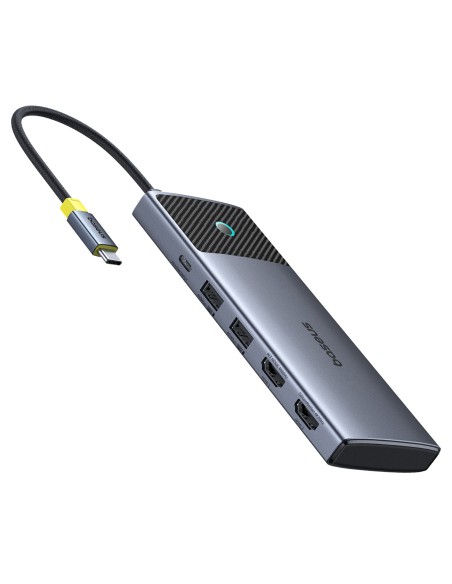 7in1 HUB adapteris Metal Gleam Series II USB-C PD100W / 2x USB-A / 2x HDMI 4K / USB-C 3.0
 
7in1 HUB adapteris Metal Gleam Series II USB-C PD100W / 2x USB-A / 2x HDMI 4K / USB-C 3.0