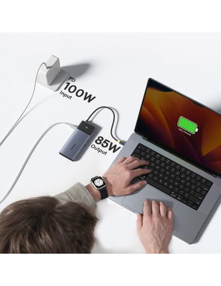 7in1 HUB adapteris Metal Gleam Series II USB-C PD100W / 2x USB-A / 2x HDMI 4K / USB-C 3.0
 
7in1 HUB adapteris Metal Gleam Series II USB-C PD100W / 2x USB-A / 2x HDMI 4K / USB-C 3.0
