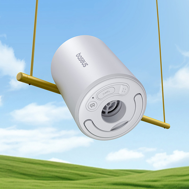 Kelioninis oro čiužinio siurblys 2in1 su LED žibintuvėliu PocketGo Pro – baltas
