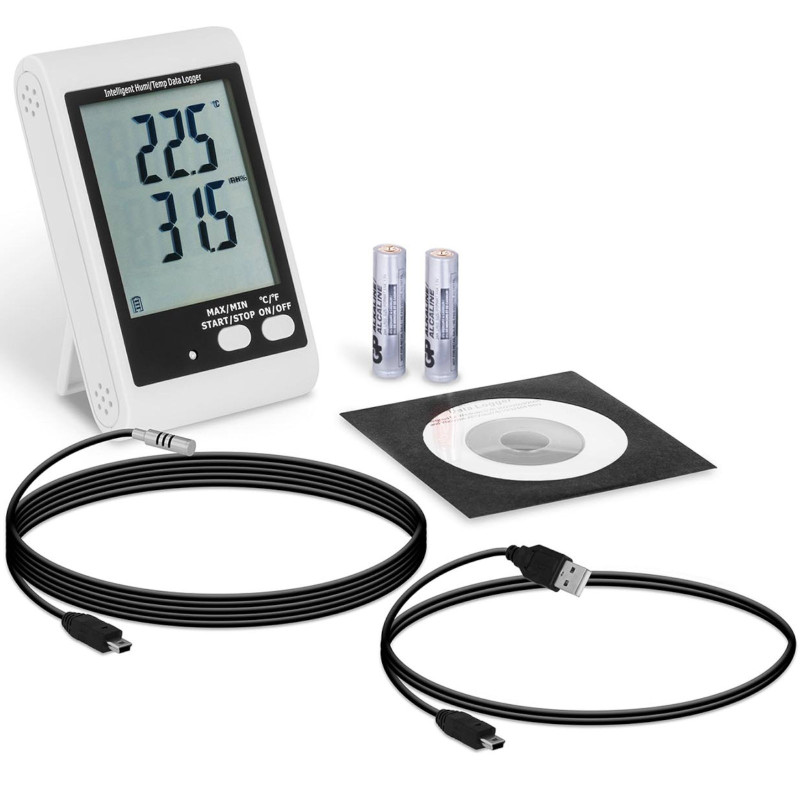 Išorinis USB temperatūros ir drėgmės registratorius, diapazonas nuo -40 iki 125C