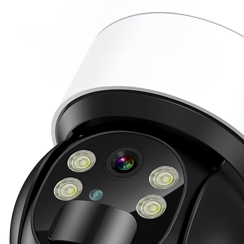 Išmani saulės PTZ WiFi kamera su 5W saulės kolektoriumi ASC006-WF – balta