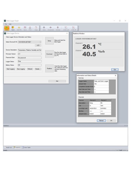 Išorinis USB temperatūros ir drėgmės registratorius, diapazonas nuo -40 iki 125C Išorinis USB temperatūros ir drėgmės registratorius, diapazonas nuo -40 iki 125C