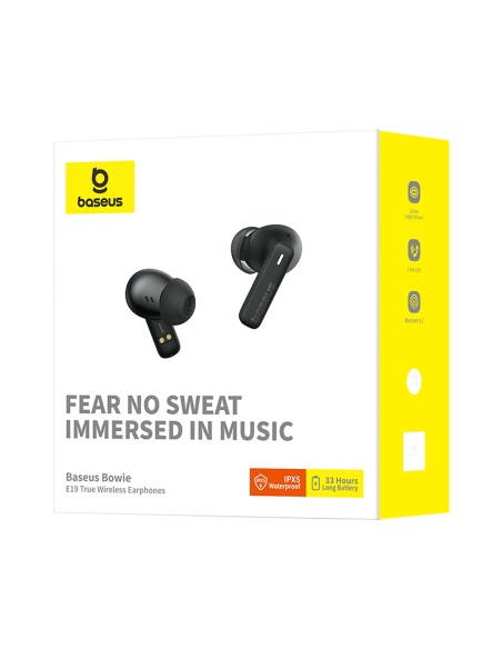 Bowie E19 TWS In-Ear belaidės ausinės USB-C – juodos
 
Bowie E19 TWS In-Ear belaidės ausinės USB-C – juodos