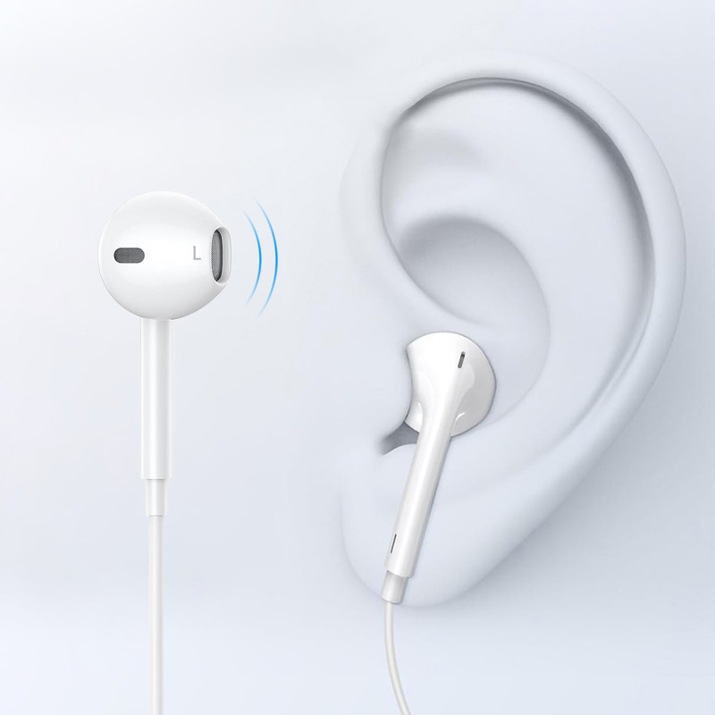 USB-C ausinės su 1,2 m laidu – balta