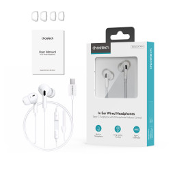 
USB-C ausinės su 1,2 m laidu – balta
