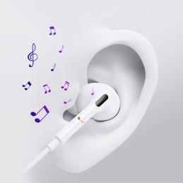 
USB-C ausinės su 1,2 m laidu – balta
