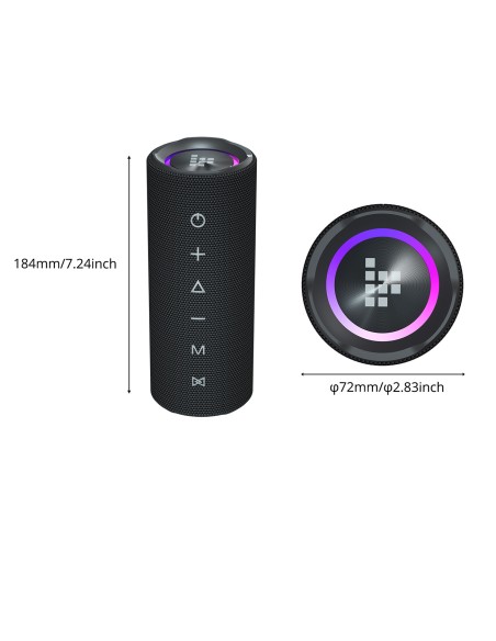 Mirtune C2 24W nešiojamasis Bluetooth garsiakalbis + USB-C AUX laidai – juodi
 
Mirtune C2 24W nešiojamasis Bluetooth garsiakalbis + USB-C AUX laidai – juodi