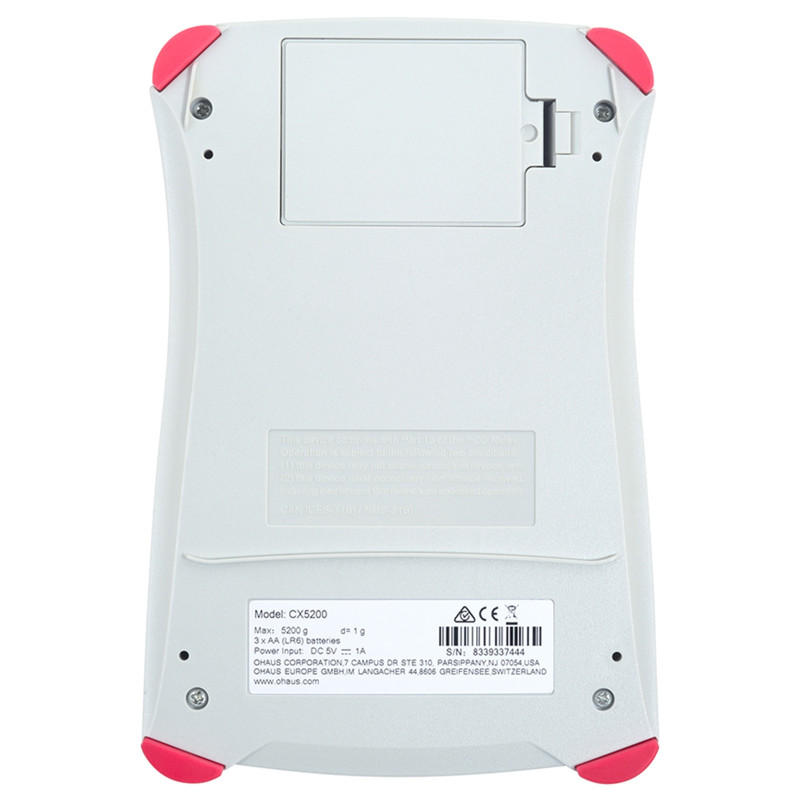 Techninės edukacinės ir tikslios baterijų valdymo skalės COMPASS CX 1200g / 0.1g - OHAUS CX1201