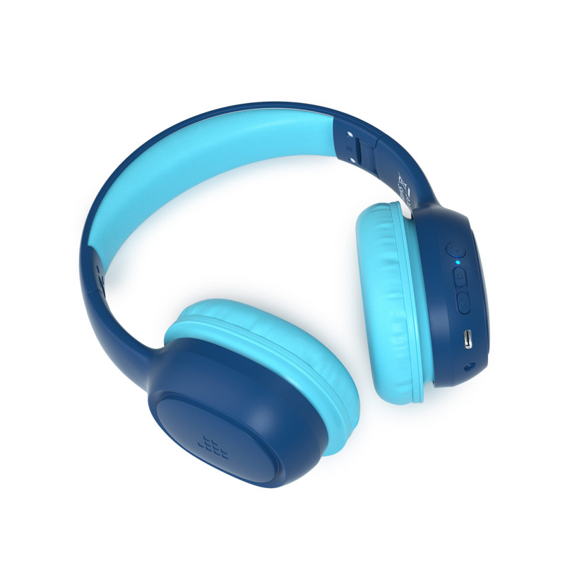 KH02 Bluetooth belaidės ausinės vaikams su garsumo valdymu – mėlynos spalvos