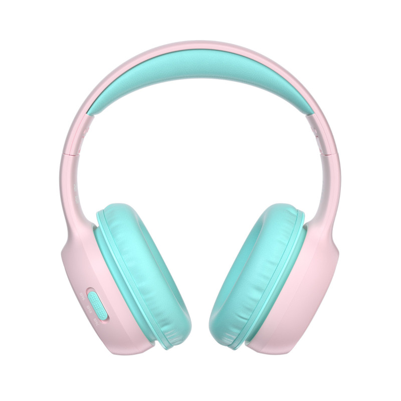 KH02 Bluetooth belaidės ausinės vaikams su garsumo valdymu – rožinės spalvos