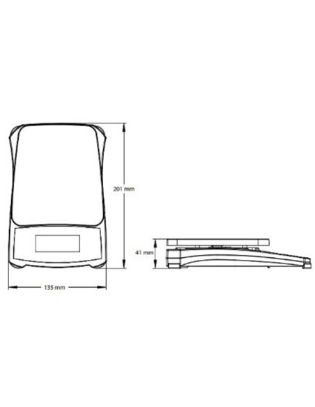 Techninės edukacinės ir tikslios baterijų valdymo skalės COMPASS CX 1200g / 0.1g - OHAUS CX1201
