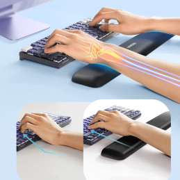 
Ergonomiška atminties putų klaviatūros riešo atrama – juoda
