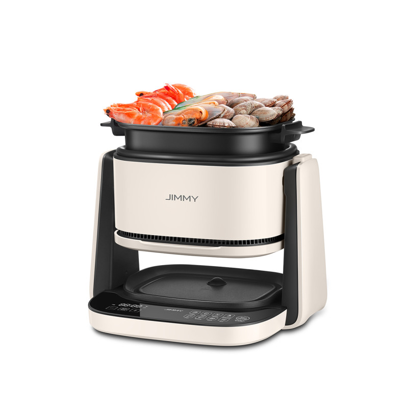 2in1 Be riebalų keptuvė JIMMY AF3 Air Fryer - smėlio spalvos juoda