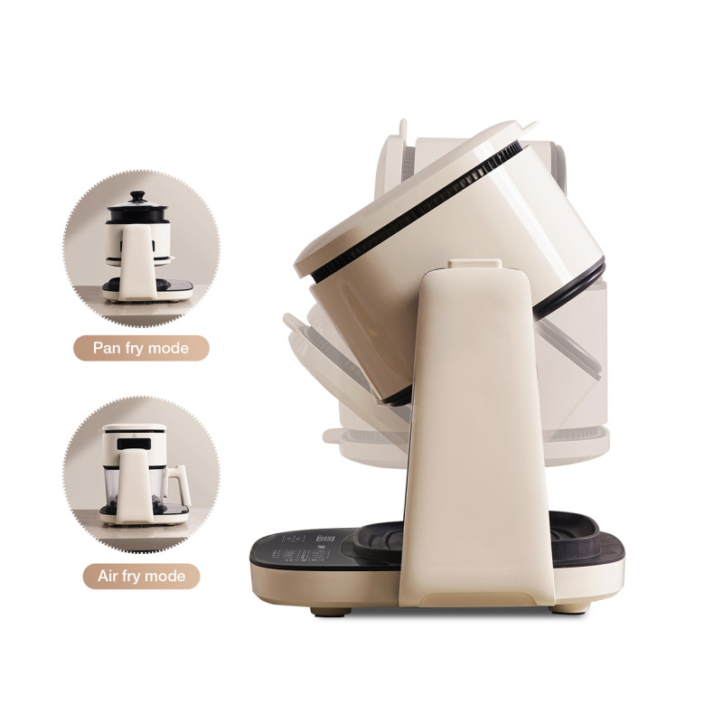 2in1 Be riebalų keptuvė JIMMY AF3 Air Fryer - smėlio spalvos juoda